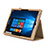 Housse Portefeuille Livre Cuir pour Microsoft Surface Pro 4 Or Petit
