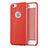 Housse Silicone avec Trou Souple Couleur Unie pour Apple iPhone 6 Rouge Petit