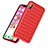 Housse Silicone Gel Motif Cuir pour Apple iPhone Xs Rouge Petit