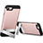 Housse Silicone Gel Souple Couleur Unie avec Support pour Apple iPhone 8 Rose