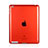 Housse Ultra Fine Silicone Souple Transparente pour Apple iPad 4 Rouge