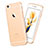 Housse Ultra Fine Silicone Souple Transparente pour Apple iPhone 6S Plus Or Petit