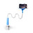 Support de Bureau Support Smartphone Flexible Universel Pliable Rotatif 360 T09 Bleu Ciel Petit