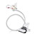 Support de Bureau Support Smartphone Flexible Universel Pliable Rotatif 360 T17 Blanc Petit