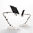 Support de Bureau Support Tablette Flexible Universel Pliable Rotatif 360 H07 pour Apple iPad 2 Blanc