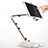 Support de Bureau Support Tablette Flexible Universel Pliable Rotatif 360 H07 pour Apple iPad Pro 12.9 Blanc Petit