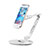 Support de Bureau Support Tablette Flexible Universel Pliable Rotatif 360 H08 pour Samsung Galaxy Tab S2 9.7 SM-T810 SM-T815 Blanc Petit