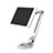 Support de Bureau Support Tablette Flexible Universel Pliable Rotatif 360 H14 pour Samsung Galaxy Tab S3 9.7 SM-T825 T820 Blanc Petit