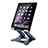 Support de Bureau Support Tablette Flexible Universel Pliable Rotatif 360 K18 pour Apple iPad 2 Gris Fonce