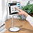 Support de Bureau Support Tablette Flexible Universel Pliable Rotatif 360 K27 pour Apple iPad Air 2 Blanc Petit