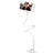 Support de Bureau Support Telephone Flexible Universel Pliable Rotatif 360 T13 Blanc Petit