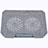 Support Ordinateur Portable Ventilateur de Refroidissement Radiateur Universel 9 Pouces a 16 Pouces M16 pour Apple MacBook Air 11 pouces Argent Petit