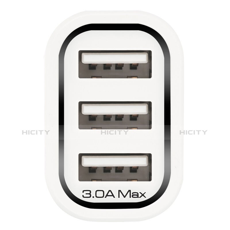 3.0A Adaptateur de Voiture Chargeur Rapide 3 USB Port Universel U07 Or Plus