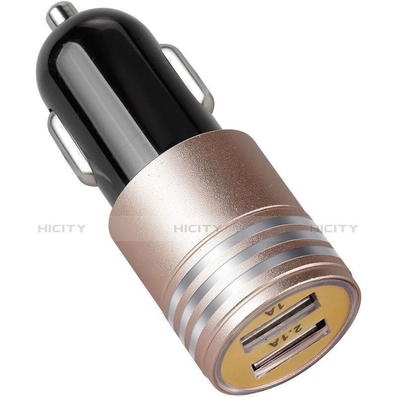 3.1A Adaptateur de Voiture Chargeur Rapide Double USB Port Universel U04 Rose Plus