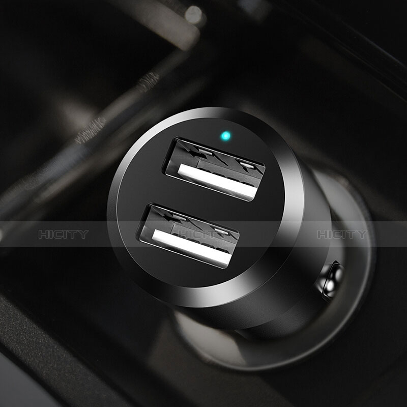 3.4A Adaptateur de Voiture Chargeur Rapide Double USB Port Universel U01 Noir Plus