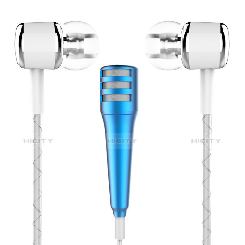 3.5mm Mini Microphone de Poche Elegant Karaoke Haut-Parleur M01 Bleu Plus