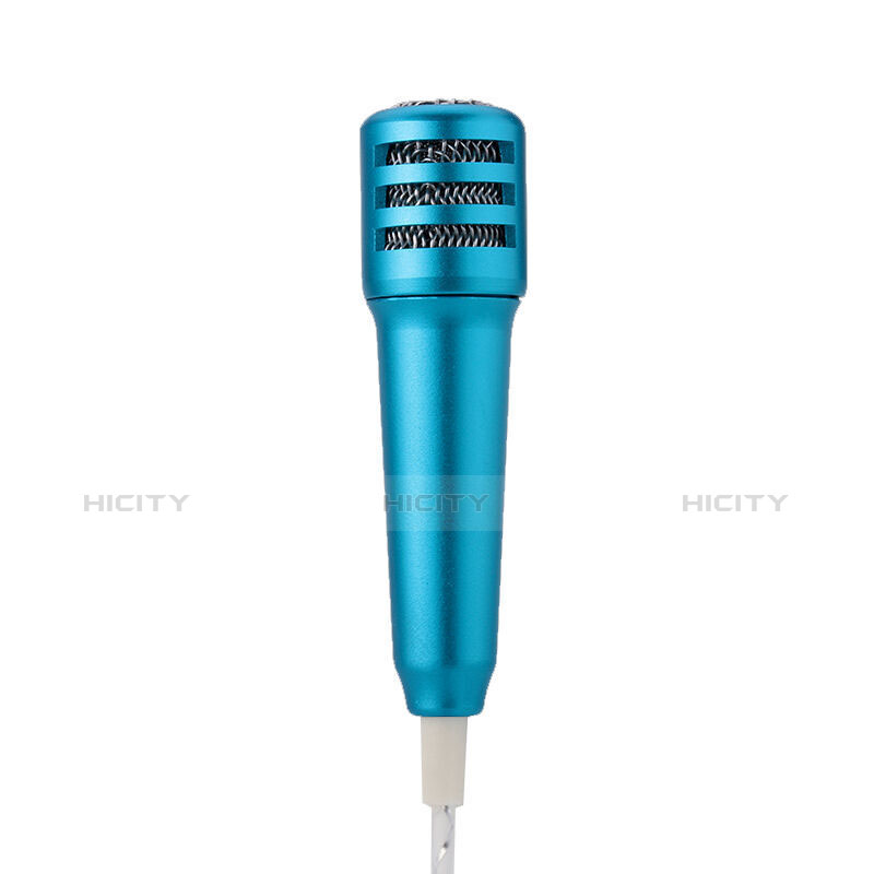 3.5mm Mini Microphone de Poche Elegant Karaoke Haut-Parleur M01 Bleu Plus
