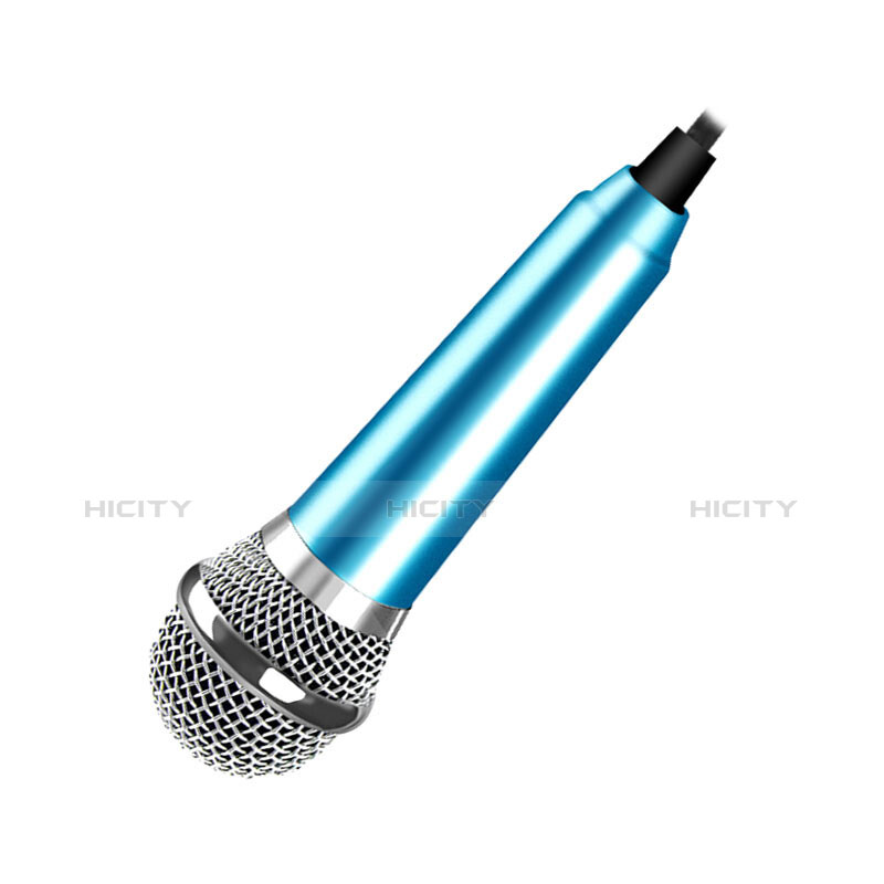 3.5mm Mini Microphone de Poche Elegant Karaoke Haut-Parleur M04 Bleu Ciel Plus