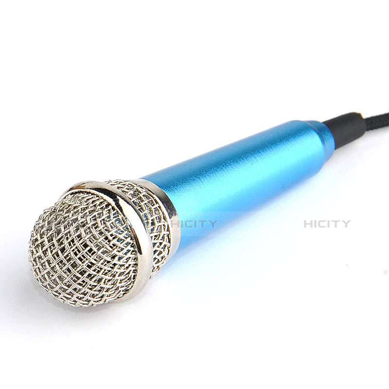 3.5mm Mini Microphone de Poche Elegant Karaoke Haut-Parleur M04 Bleu Ciel Plus