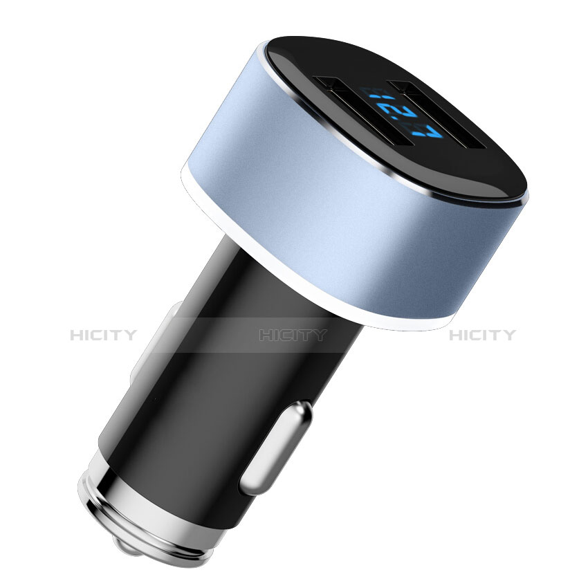 4.8A Adaptateur de Voiture Chargeur Rapide Double USB Port Universel Bleu Ciel Plus