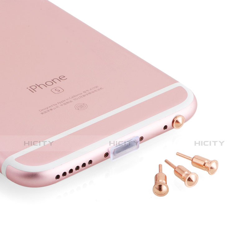 Bouchon Anti-poussiere Jack 3.5mm Android Apple Universel D05 Or Rose Plus