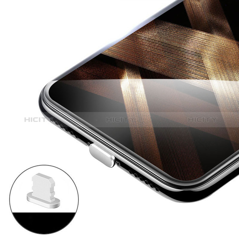Bouchon Anti-poussiere Lightning USB Jack H02 pour Apple iPhone 11 Pro Max Argent Plus