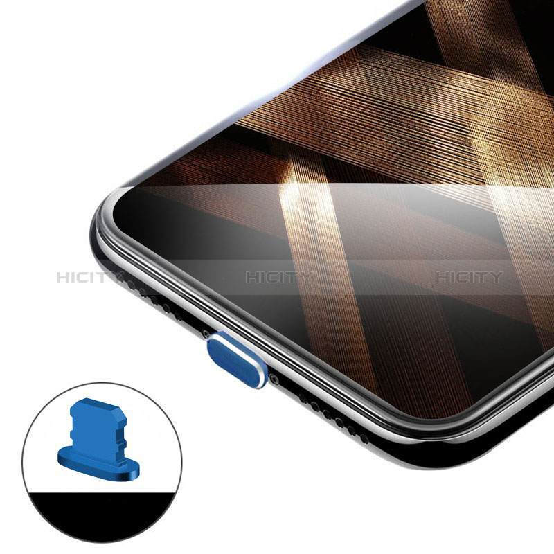 Bouchon Anti-poussiere Lightning USB Jack H02 pour Apple iPhone 11 Pro Max Bleu Plus