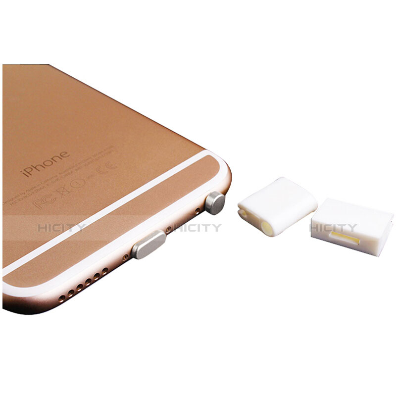 Bouchon Anti-poussiere Lightning USB Jack J02 pour Apple iPad Air 2 Argent Plus