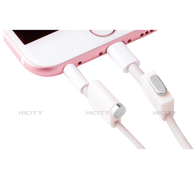 Bouchon Anti-poussiere Lightning USB Jack J02 pour Apple iPad Air 2 Argent Plus