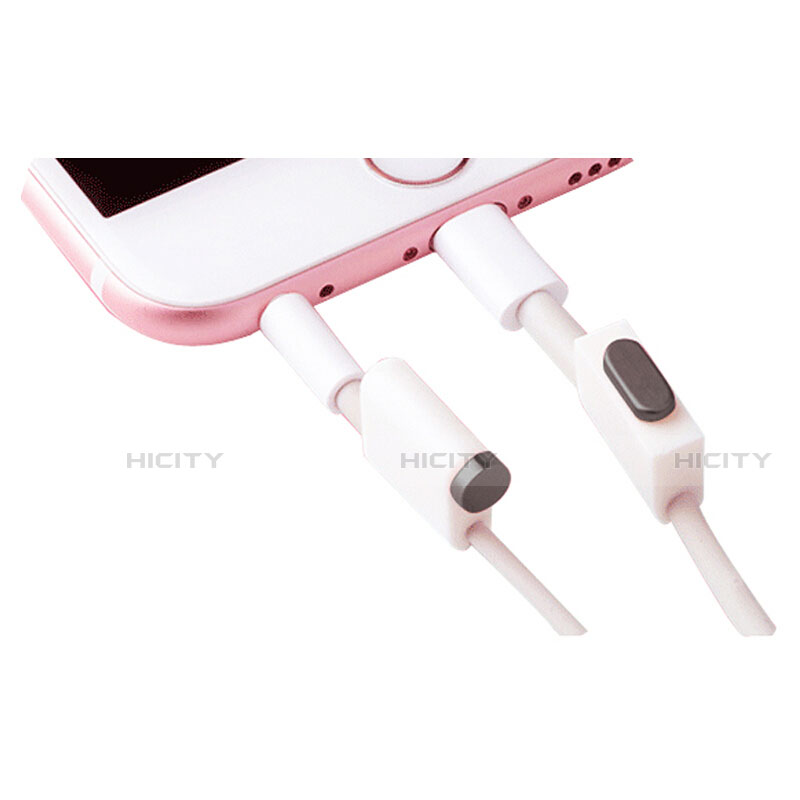 Bouchon Anti-poussiere Lightning USB Jack J02 pour Apple iPhone 12 Max Noir Plus