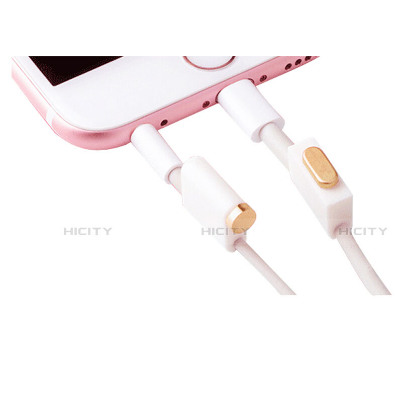 Bouchon Anti-poussiere Lightning USB Jack J02 pour Apple iPhone 14 Or Plus