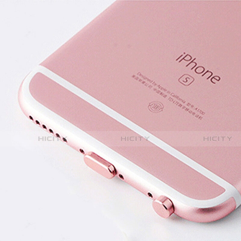Bouchon Anti-poussiere Lightning USB Jack J02 pour Apple iPhone SE (2020) Or Rose Plus