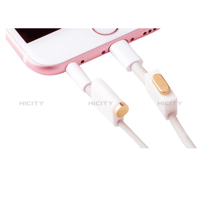 Bouchon Anti-poussiere Lightning USB Jack J02 pour Apple New iPad 9.7 (2018) Or Plus