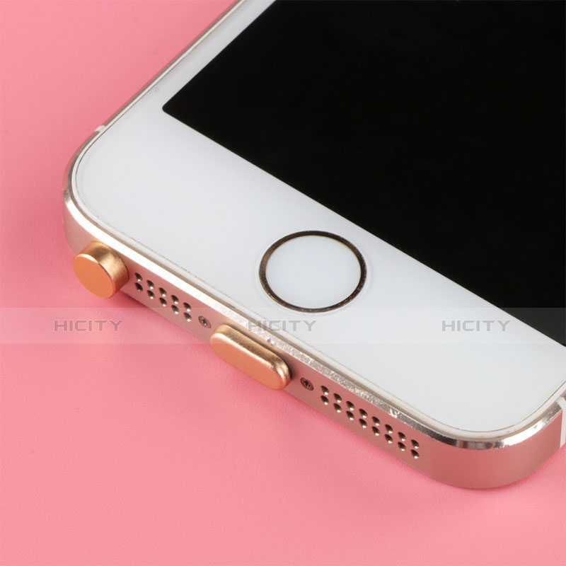 Bouchon Anti-poussiere Lightning USB Jack J05 pour Apple iPhone 5 Argent Plus