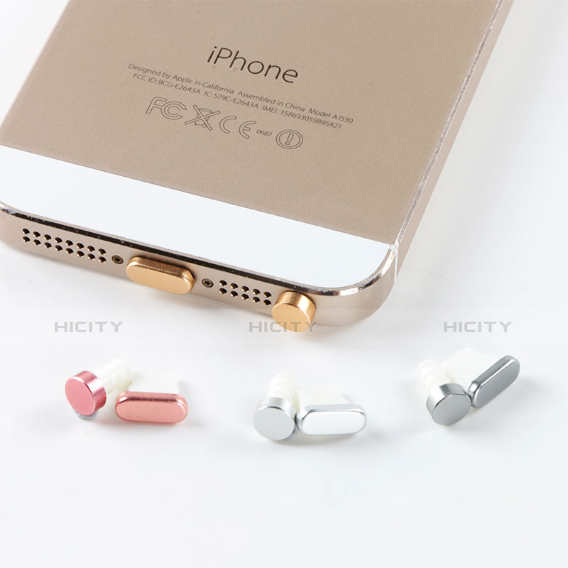 Bouchon Anti-poussiere Lightning USB Jack J05 pour Apple iPhone 5S Argent Plus