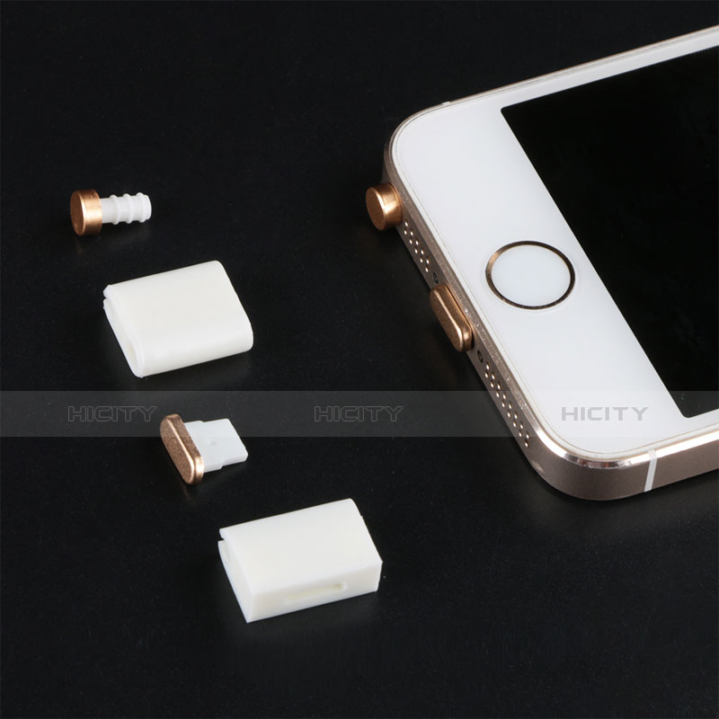Bouchon Anti-poussiere Lightning USB Jack J05 pour Apple iPhone 5S Argent Plus