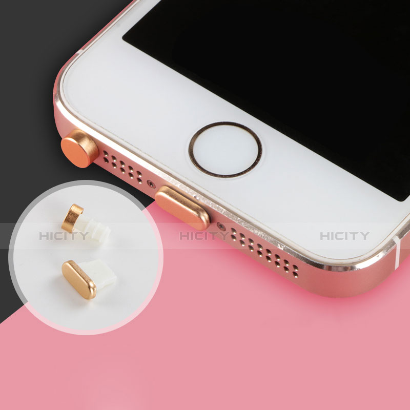 Bouchon Anti-poussiere Lightning USB Jack J05 pour Apple iPhone 6S Or Rose Plus