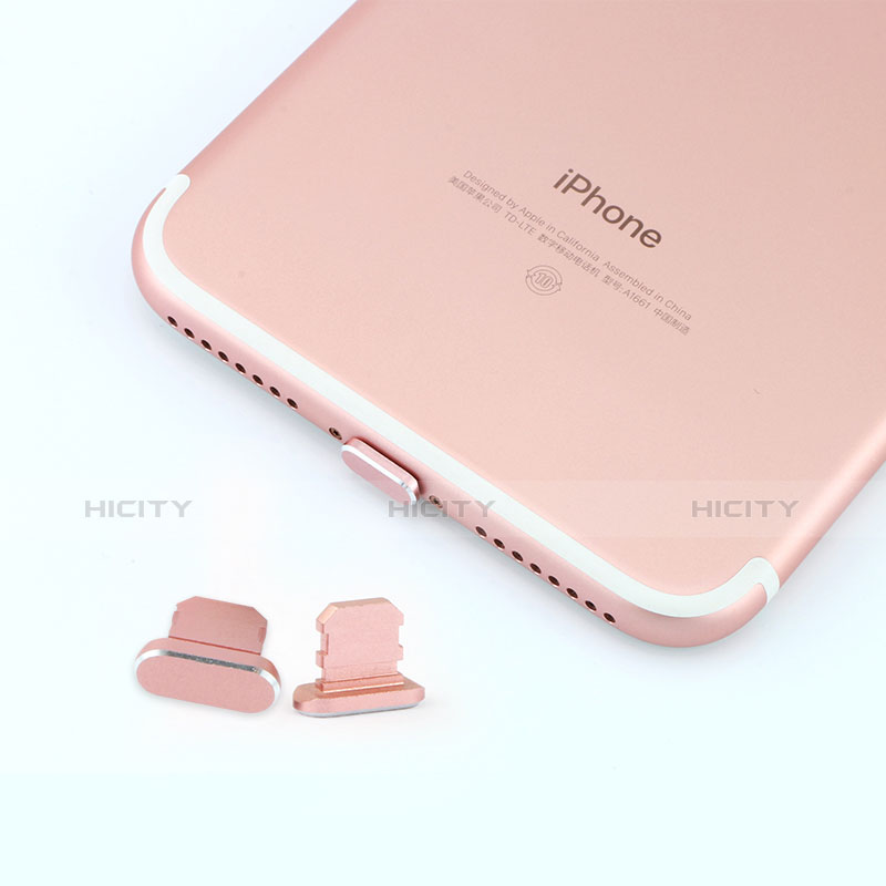 Bouchon Anti-poussiere Lightning USB Jack J06 pour Apple iPhone 11 Or Rose Plus