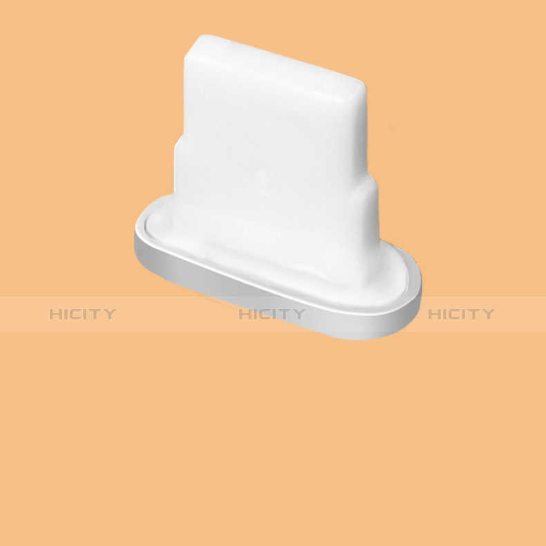 Bouchon Anti-poussiere Lightning USB Jack J07 pour Apple iPhone 8 Plus Argent Plus