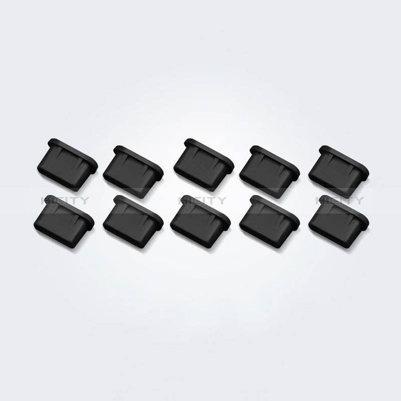 Bouchon Anti-poussiere USB-C Jack Type-C Universel 10PCS H01 pour Apple iPhone 15 Noir Plus