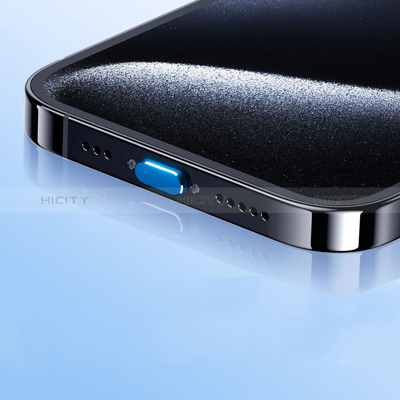 Bouchon Anti-poussiere USB-C Jack Type-C Universel H01 pour Apple iPhone 15 Plus Bleu Plus