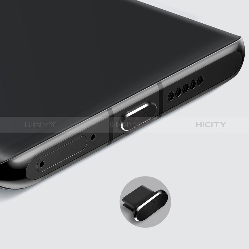Bouchon Anti-poussiere USB-C Jack Type-C Universel H08 pour Apple iPhone 15 Noir Plus