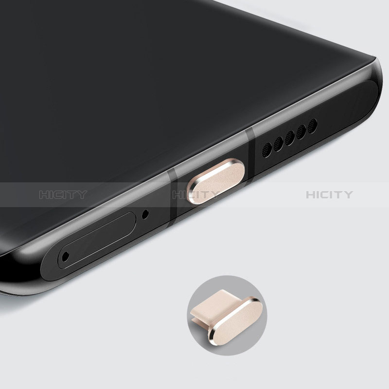 Bouchon Anti-poussiere USB-C Jack Type-C Universel H08 pour Apple iPhone 15 Or Plus