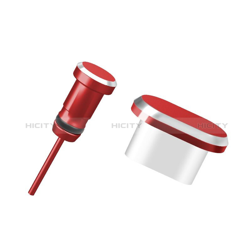 Bouchon Anti-poussiere USB-C Jack Type-C Universel H09 pour Apple iPhone 15 Rouge Plus