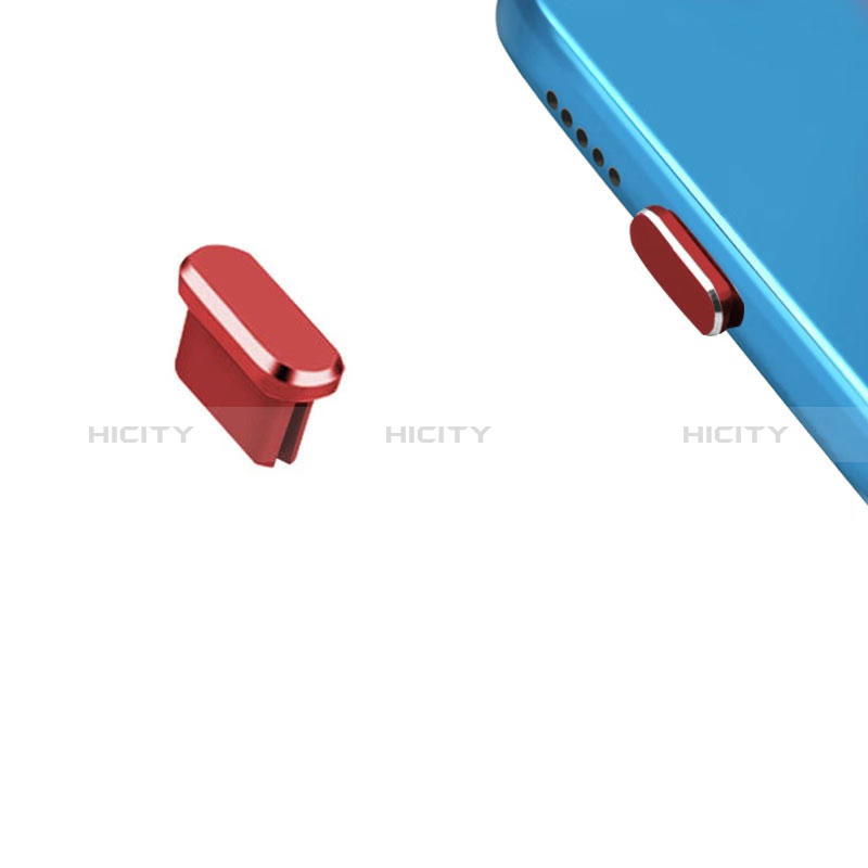 Bouchon Anti-poussiere USB-C Jack Type-C Universel H13 pour Apple iPhone 15 Plus Rouge Plus