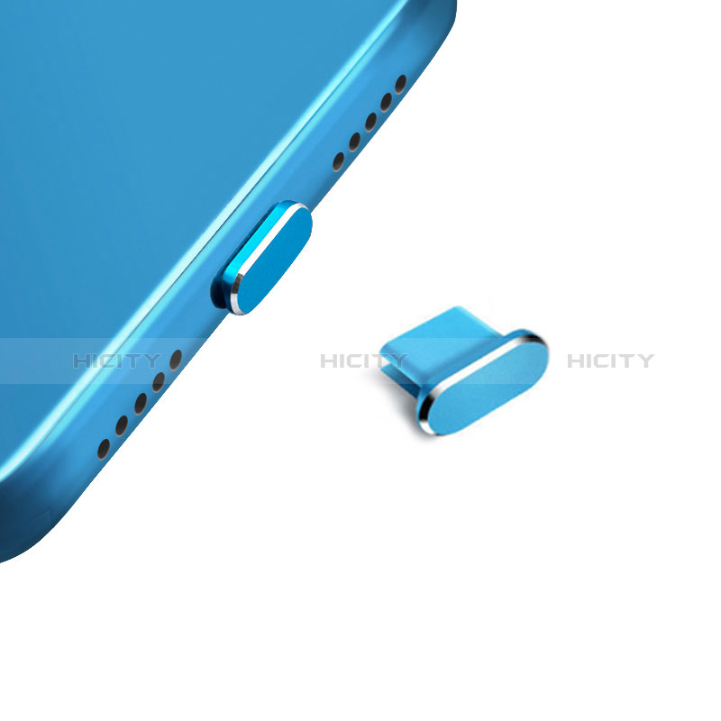 Bouchon Anti-poussiere USB-C Jack Type-C Universel H14 pour Apple iPhone 15 Bleu Plus