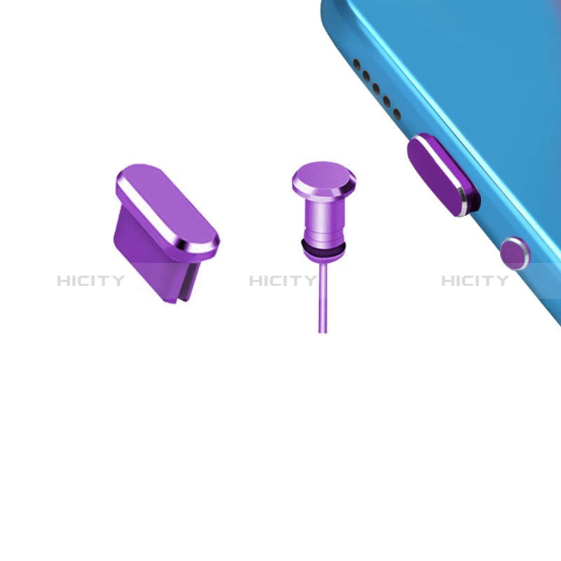 Bouchon Anti-poussiere USB-C Jack Type-C Universel H15 Violet Plus