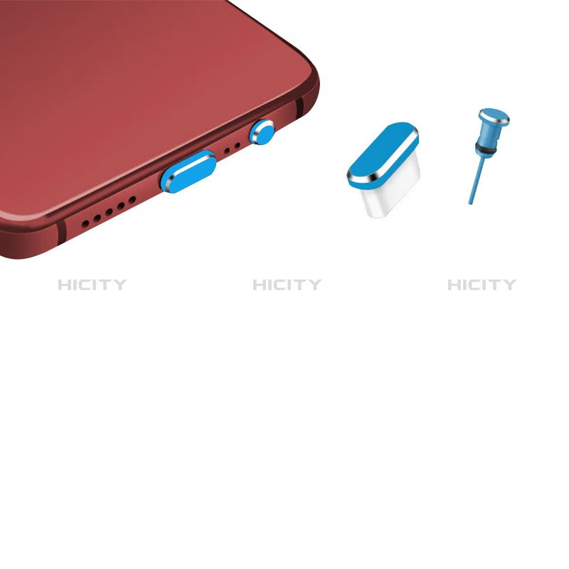 Bouchon Anti-poussiere USB-C Jack Type-C Universel H17 pour Apple iPhone 15 Plus Bleu Plus