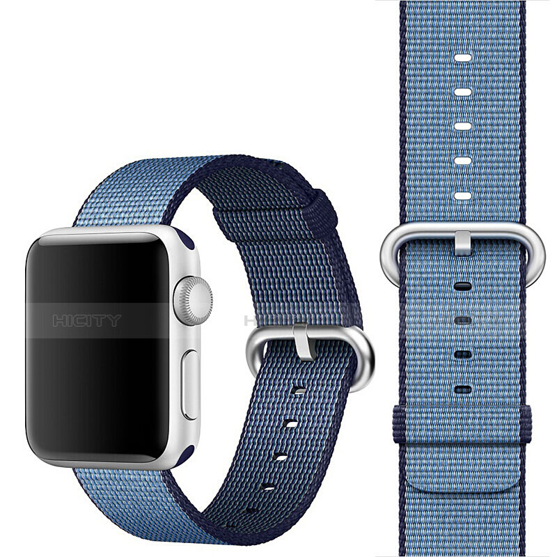 Bracelet Milanais pour Apple iWatch 3 42mm Bleu Plus
