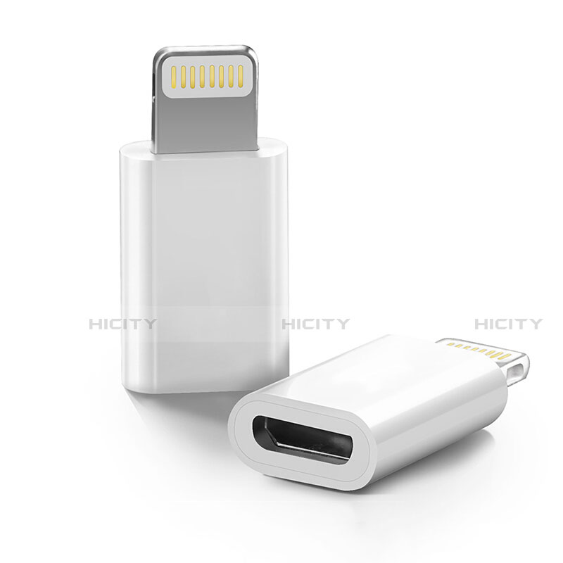 Cable Android Micro USB vers Lightning USB H01 pour Apple iPhone 14 Blanc Plus